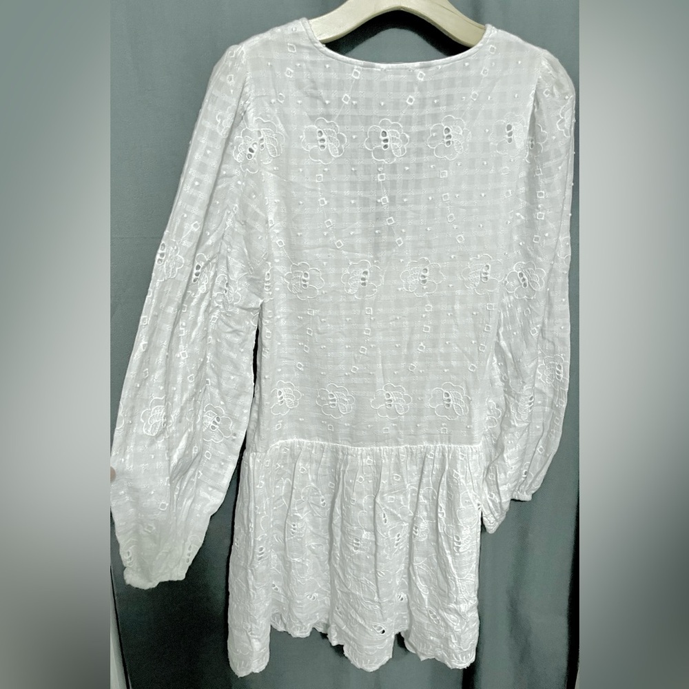 ZARA- Embroidered Eyelet Dress - Picture 9 of 10